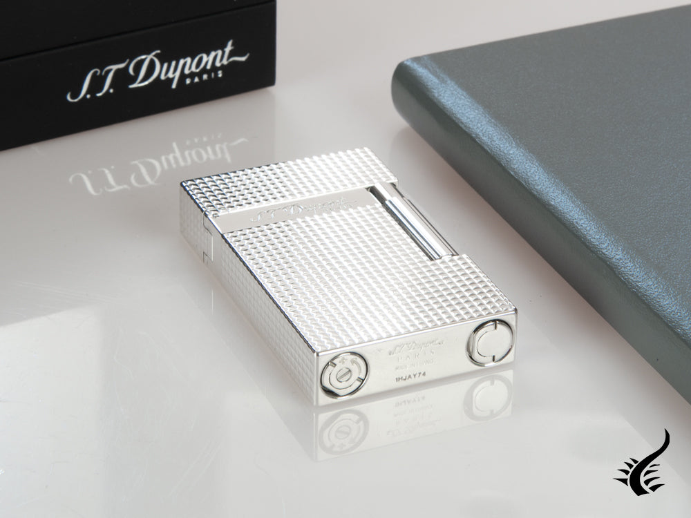 S.T. Dupont Ligne 2 Lighter, Silver Diamond Head, 016184