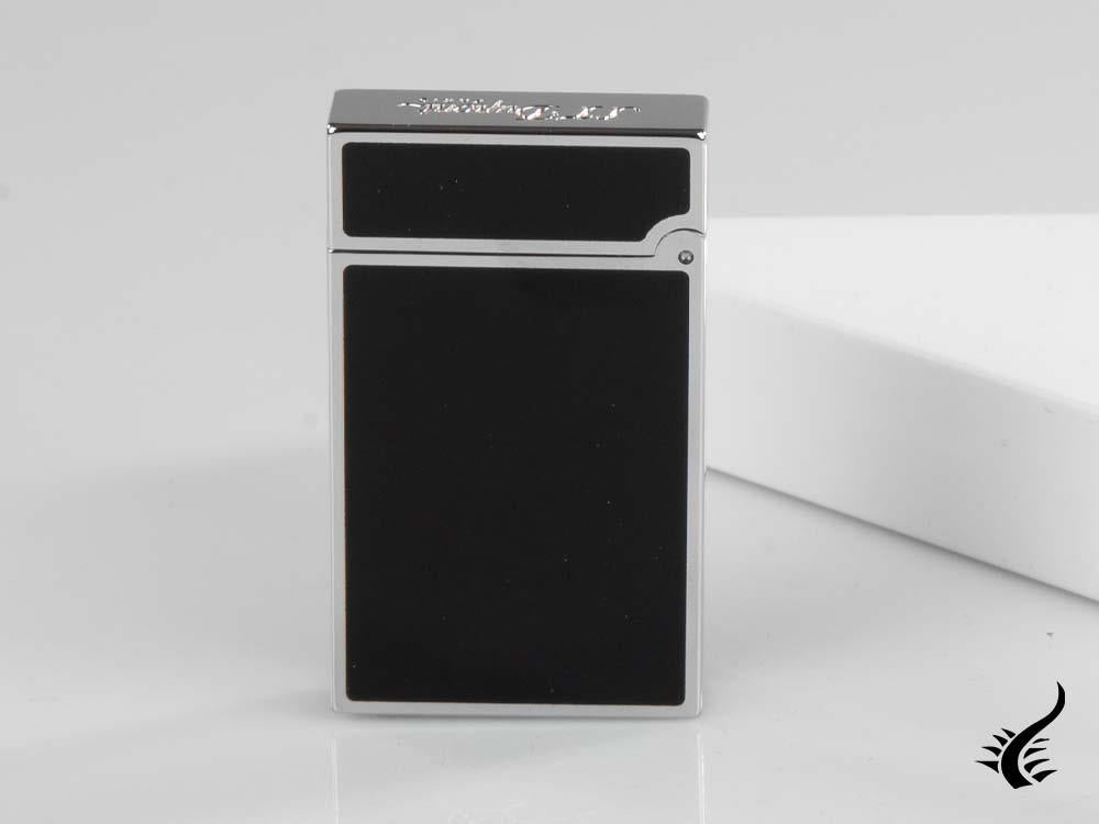 S.T. Dupont Ligne 2 Slim Lighter, Palladium, Black lacquer, 017080