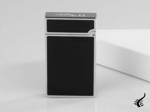 S.T. Dupont Ligne 2 Slim Lighter, Palladium, Black lacquer, 017080