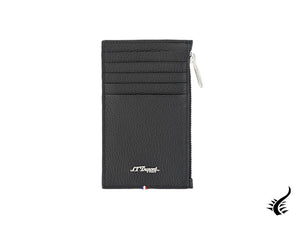 S.T. Dupont Line D Graphic Soft Grain Credit card holder, Leather, Black, 190225