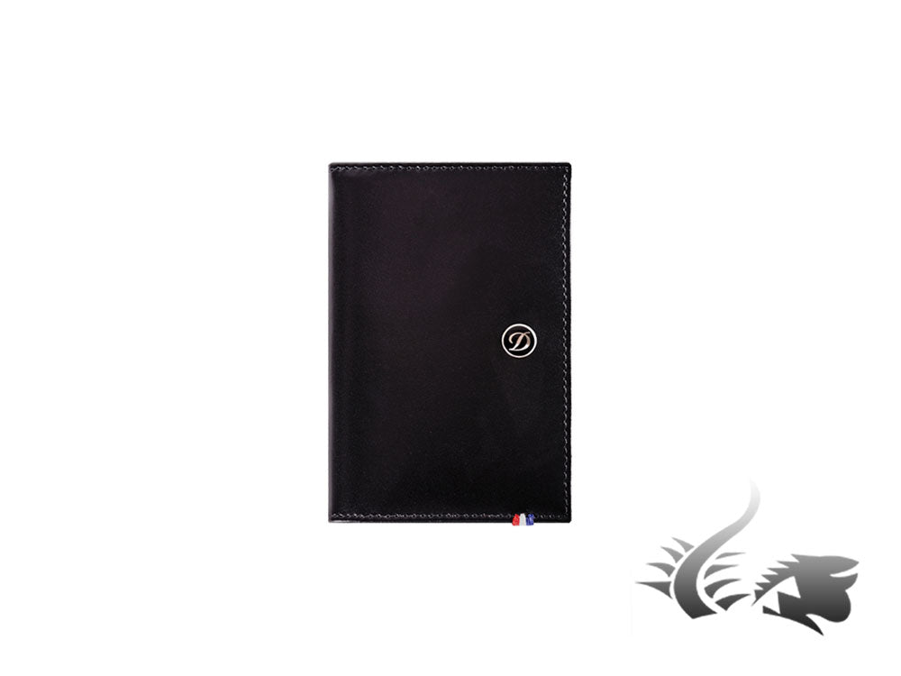 S.T. Dupont Line D Credit card holder, Leather, Black, 2 Cards, 180013