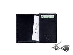 S.T. Dupont Line D Credit card holder, Leather, Black, 2 Cards, 180013