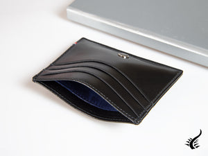 S.T. Dupont Line D Credit card holder, Leather, Black, 6 Cards, 180008