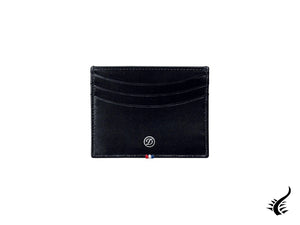 S.T. Dupont Line D Credit card holder, Leather, Black, 6 Cards, 180008