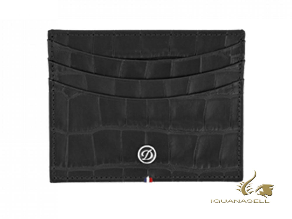 Porte-cartes de crédit ST Dupont Line D Croco Dandy, cuir, 6 cartes, 180068