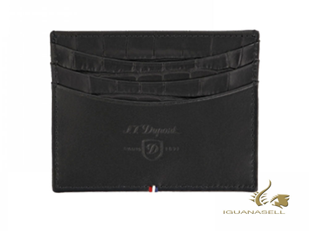 S.T. Dupont Line D Croco Dandy Credit card holder, Leather, 6 Cards, 180068