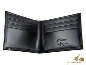 S.T. Dupont Line D Croco Dandy Wallet, Black, Leather, 6 Cards, 180060