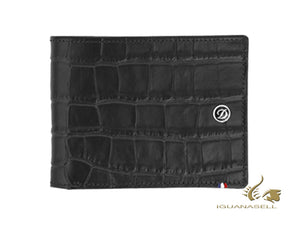 S.T. Dupont Line D Croco Dandy Wallet, Black, Leather, 8 Cards, 180063