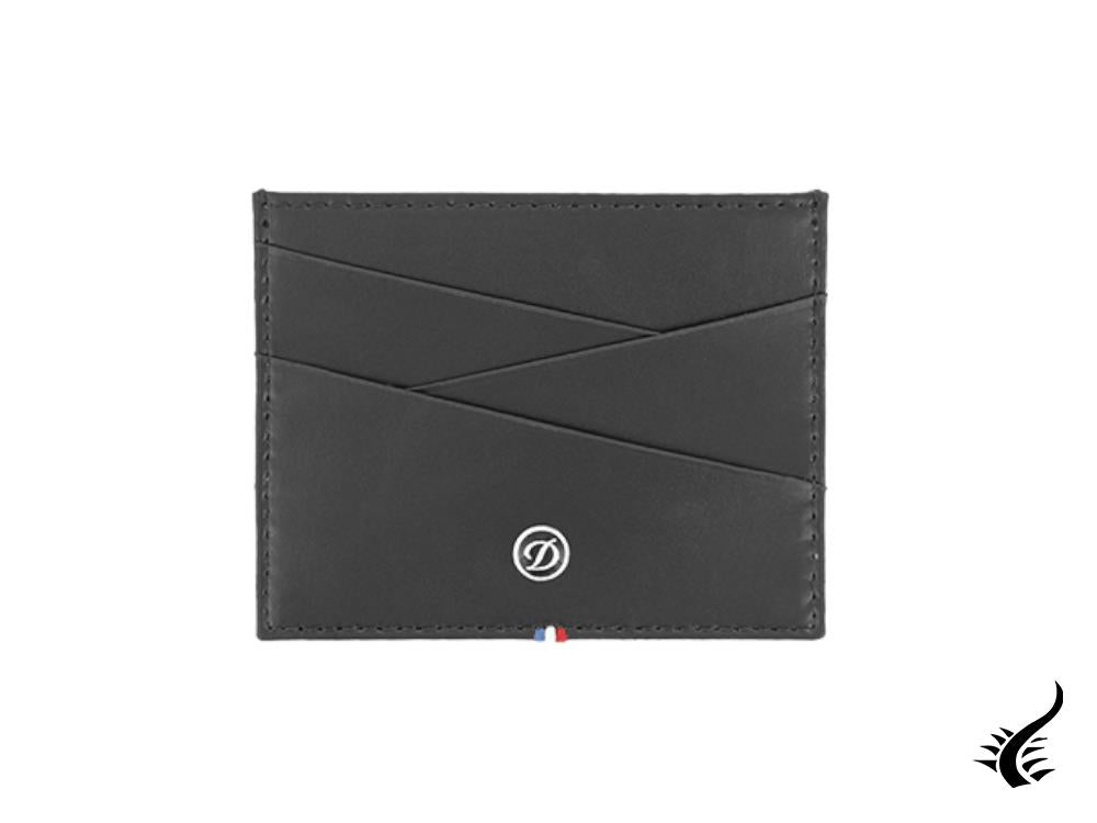 S.T. Dupont Line D Graphic Credit card holder, Leather, Black, 6 Cards, 184506