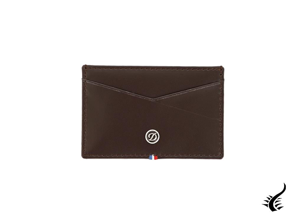 S.T. Dupont Line D Graphic Credit card holder, Leather, Brown, 2 Cards, 184607