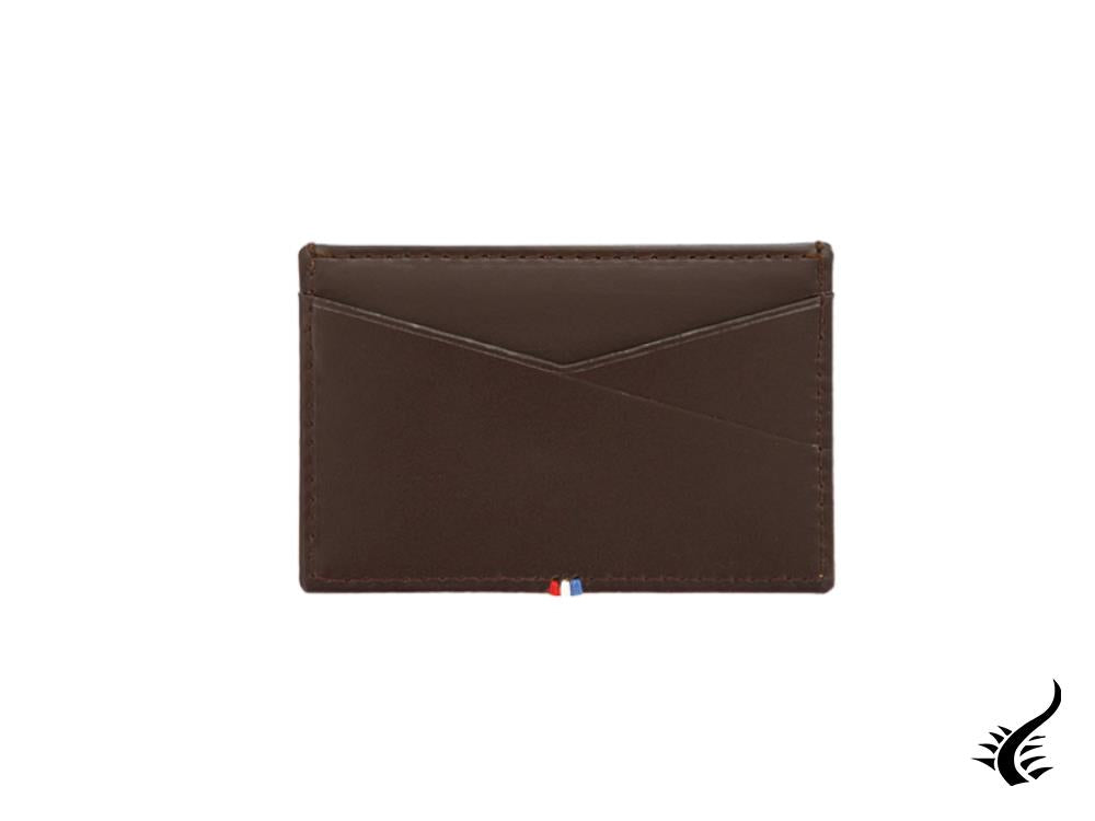 S.T. Dupont Line D Graphic Credit card holder, Leather, Brown, 2 Cards, 184607