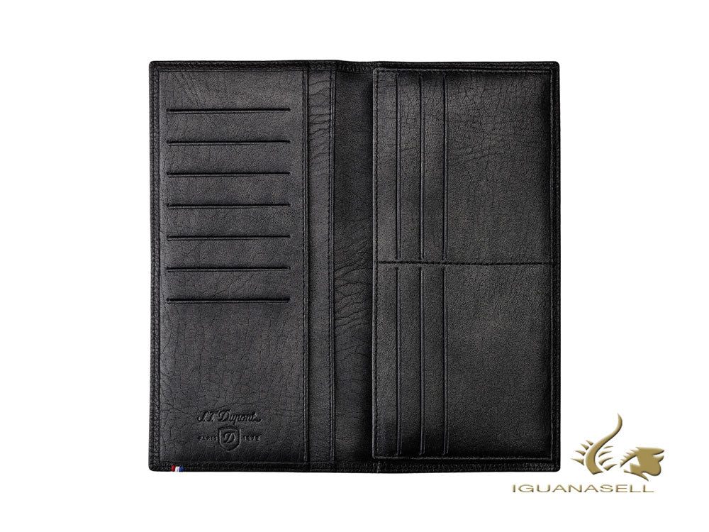 S.T. Dupont Line D Soft Diamond Grained Wallet, Black, Leather, 13 Cards, 180263