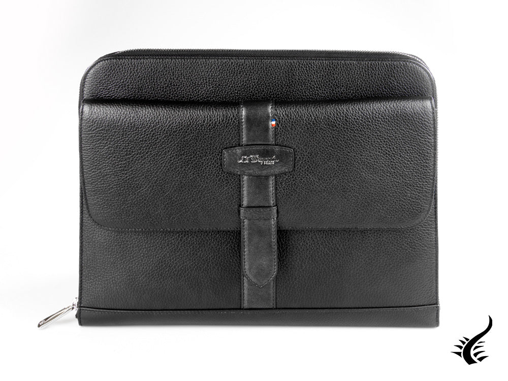 Sac homme ST Dupont Line D Soft Grained, cuir, noir, zip, 181298