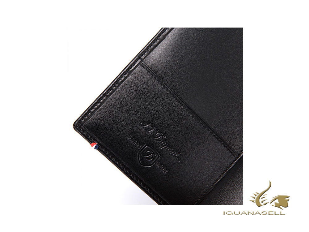 S.T. Dupont Line D Passport Cover, Leather, Black, 1 Card, 180012