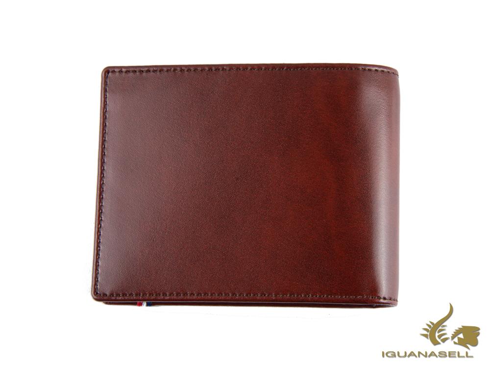 Portefeuille ST Dupont Line D, noir/marron, cuir, 6 cartes, 180190