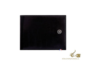 Portefeuille ST Dupont Line D, noir, cuir, 6 cartes, 180001