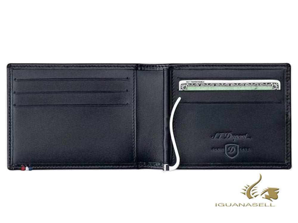 S.T. Dupont Line D Wallet, Black, Leather, 6 Cards, 180001