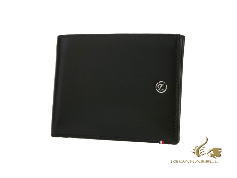 S.T. Dupont Line D Wallet, Black, Leather, 6 Cards, 180002