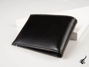 S.T. Dupont Line D Wallet, Black, Leather, 6 Cards, 3 Compartments, 180000