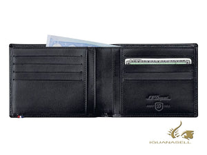 S.T. Dupont Line D Wallet, Black, Leather, 8 Cards, 180003