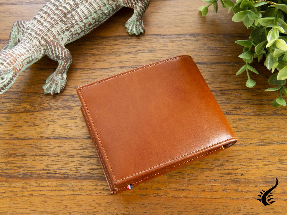 S.T. Dupont Line D Wallet, Brown, Leather, 6 Cards, 180100