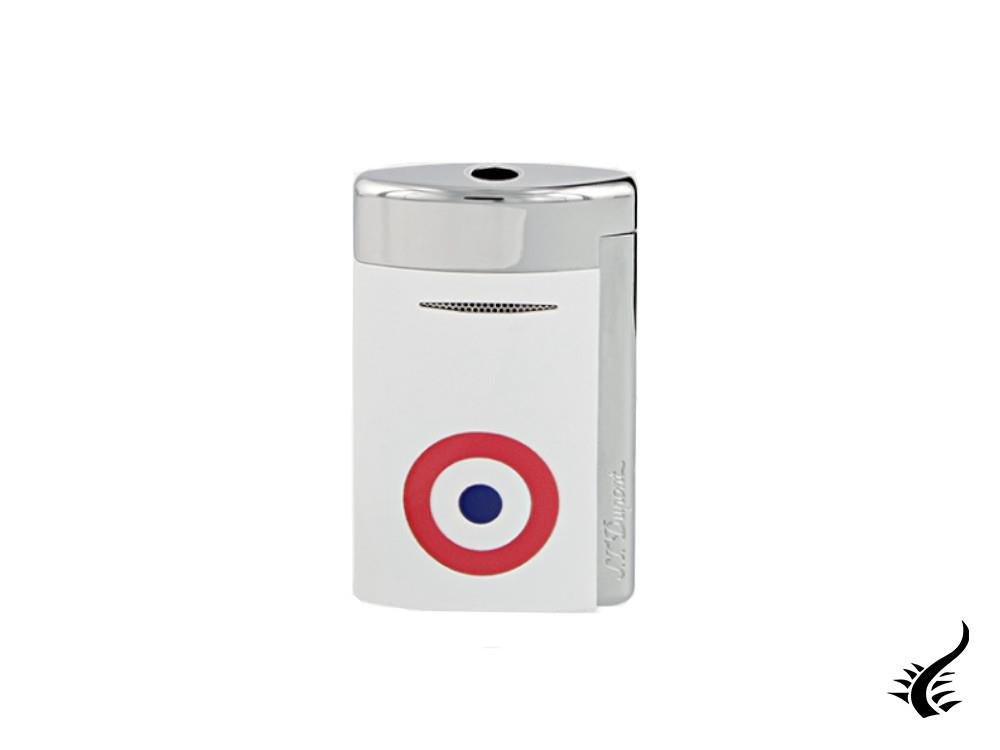 Briquet ST Dupont Minijet, Chrome, Laqué, Blanc, 010802