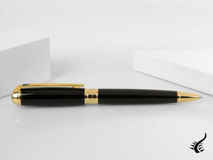 S.T. Dupont New Line D Large Ballpoint pen, Lacquer, Black, Gold trim, 415101L