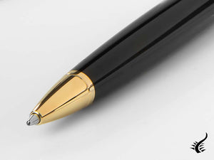 S.T. Dupont New Line D Large Ballpoint pen, Lacquer, Black, Gold trim, 415101L