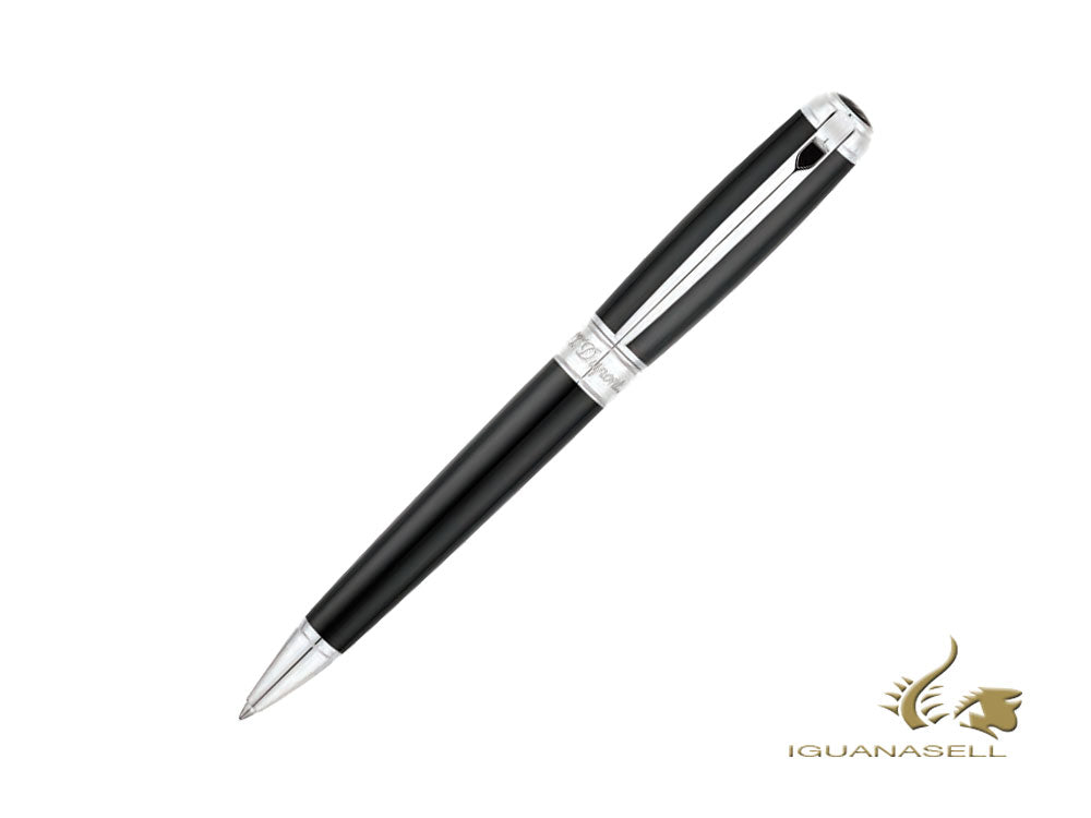 S.T. Dupont New Line D Large Ballpoint pen, Lacquer, Black, Palladium, 415100L