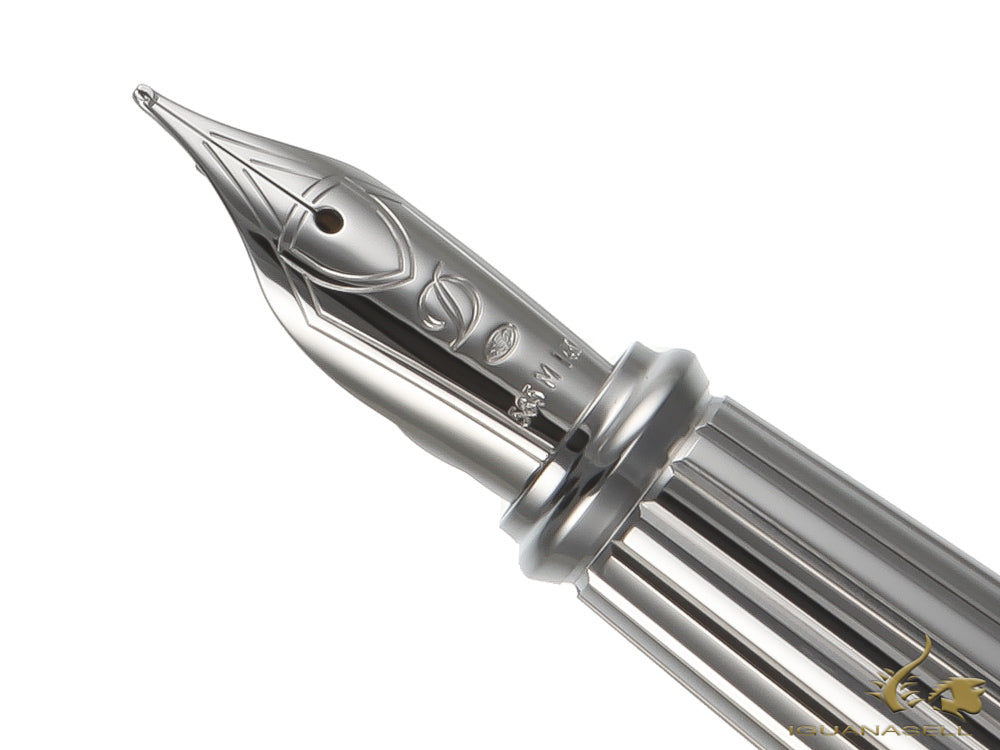 S.T. Dupont New Line D Large Fountain Pen, Lacquer, Black, Palladium