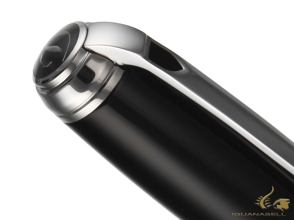 S.T. Dupont New Line D Large Fountain Pen, Lacquer, Black, Palladium