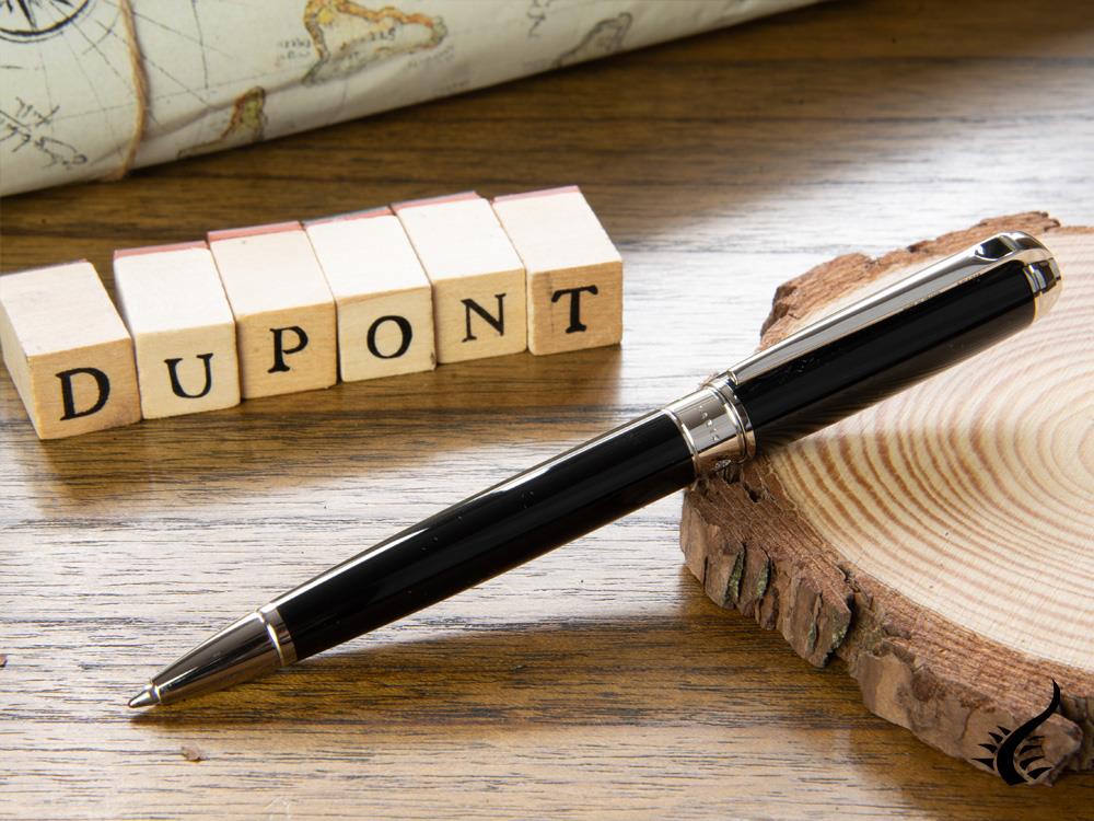 Stylo à bille ST Dupont New Line D Medium, Laque, Noir, Palladium, 415100M