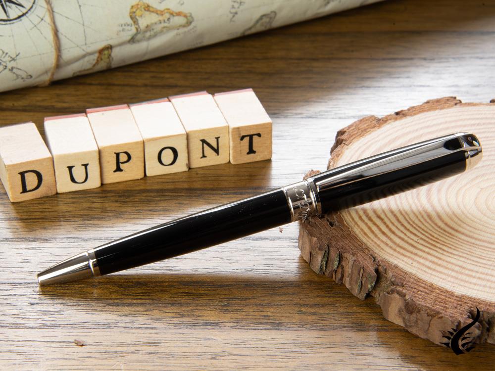 Stylo à bille ST Dupont New Line D Medium, Laque, Noir, Palladium, 415100M