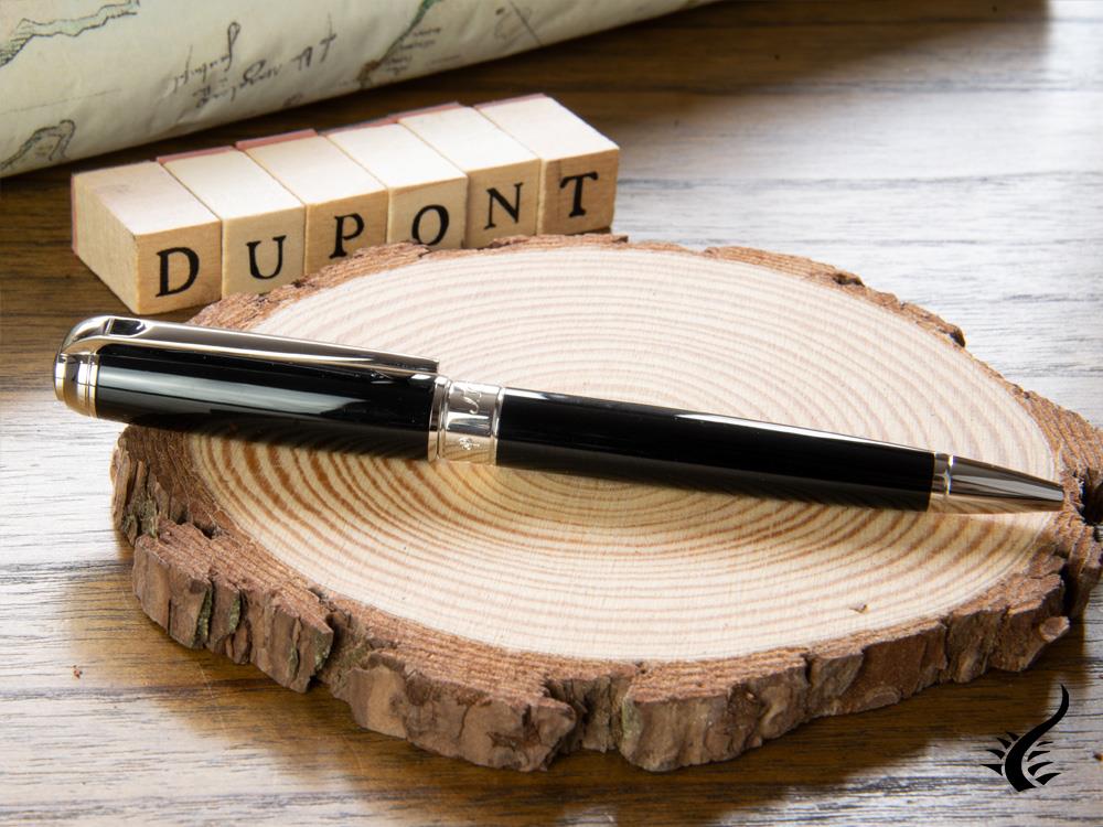 Stylo à bille ST Dupont New Line D Medium, Laque, Noir, Palladium, 415100M