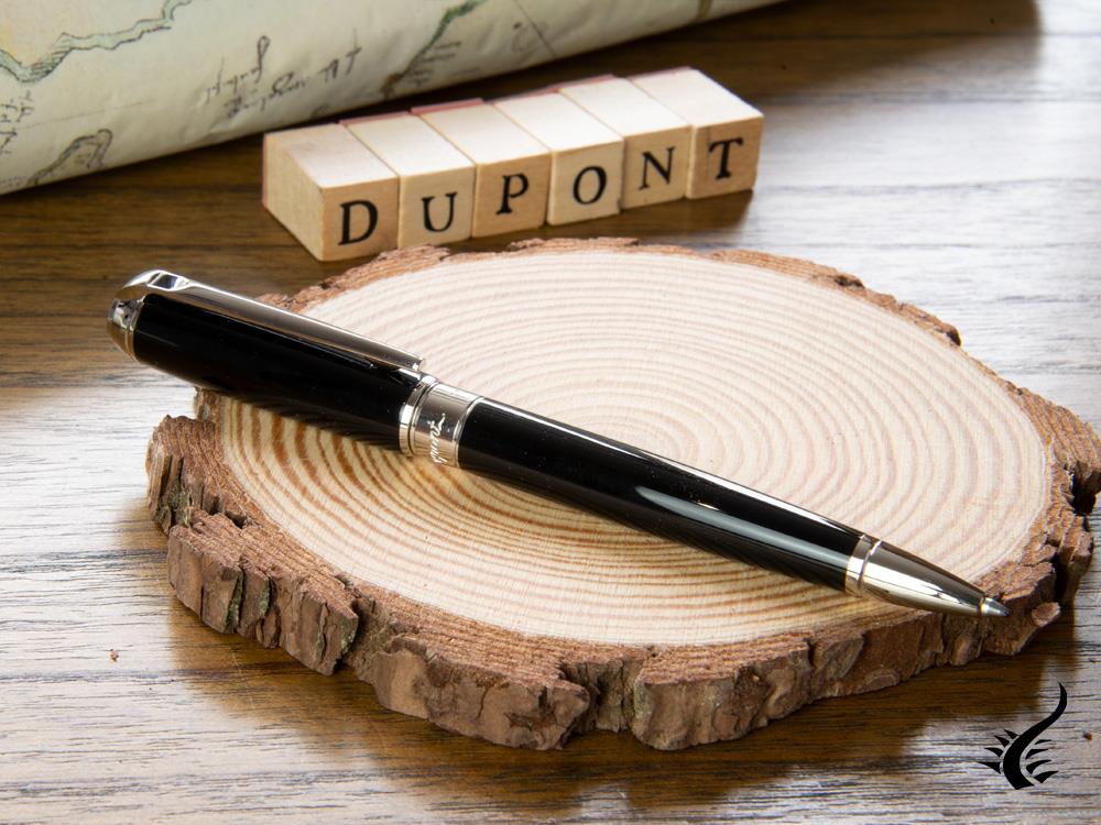 Stylo à bille ST Dupont New Line D Medium, Laque, Noir, Palladium, 415100M
