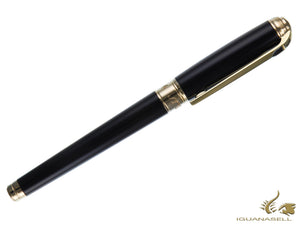 Stylo plume ST Dupont New Line D Medium, laqué, noir, attributs dorés