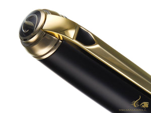 S.T. Dupont New Line D Medium  Fountain Pen, Lacquer, Black, Gold trim