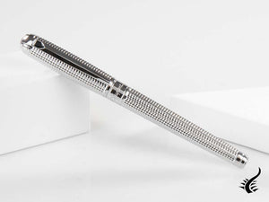 S.T. Dupont New Line D Medium Fountain Pen, Palladium, Silver, 410103M