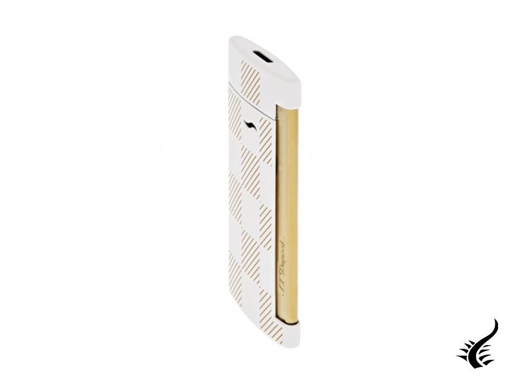 Briquet ST Dupont Slim7 Damier Blanc, Chrome, Blanc, 027744