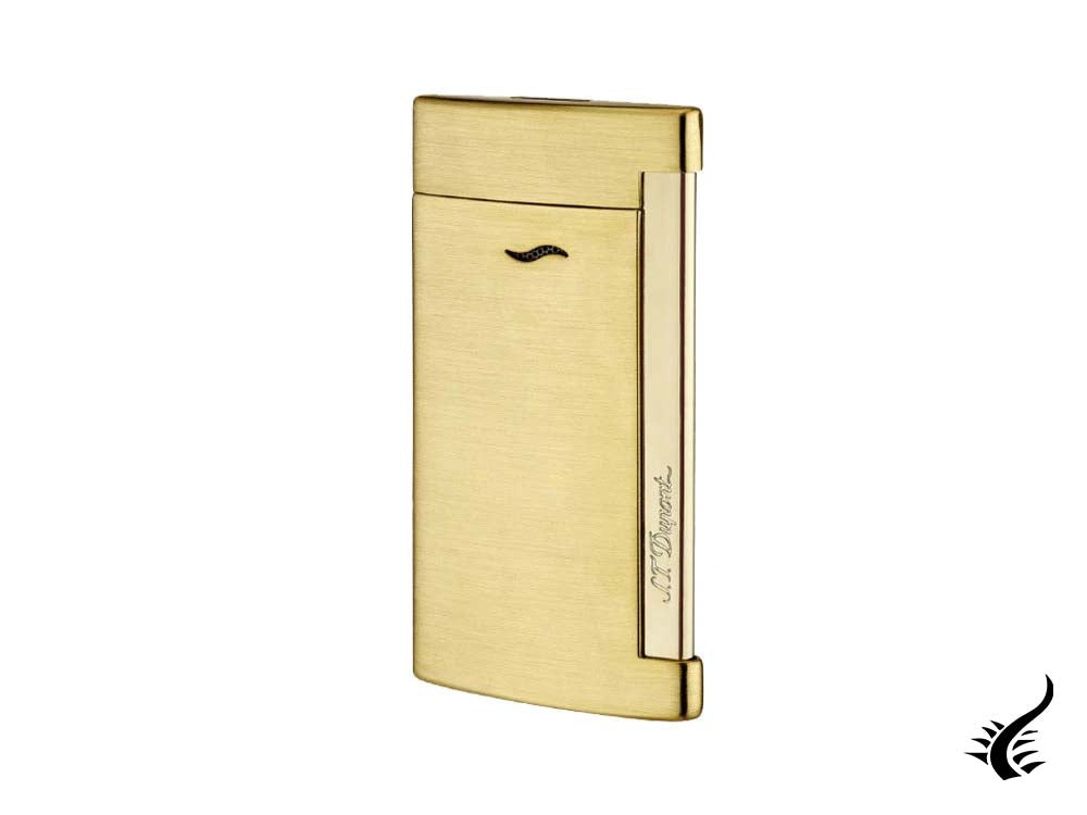 S.T. Dupont Slim7 Lighter, Steel, Full golden brushed, 027711