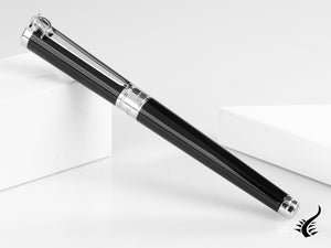 S.T. Dupont Sword Fountain Pen, Lacquer, Palladium trim, Black, 290102