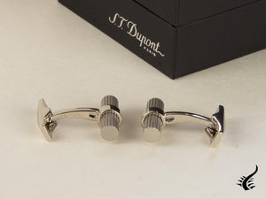 S.T. Dupont Traditional Batton Vertical Line Cufflinks, Palladium, 005596