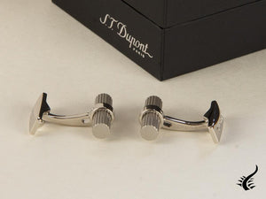 S.T. Dupont Traditional Batton Vertical Line Cufflinks, Palladium, 005596