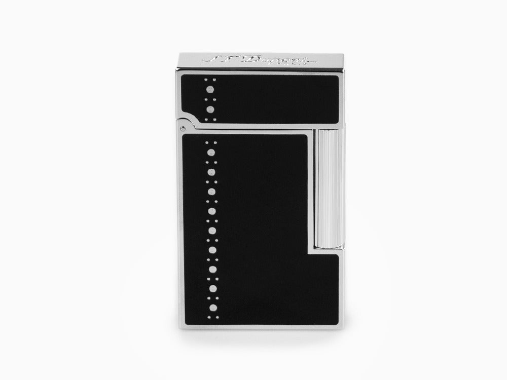 S.T. Dupont Ligne 2 Derby Lighter, Lacquer, Palladium trim, Black, 016434