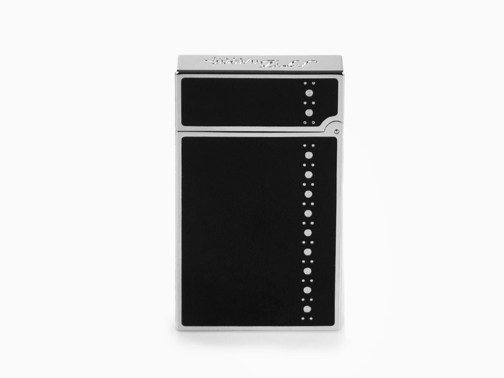 S.T. Dupont Ligne 2 Derby Lighter, Lacquer, Palladium trim, Black, 016434