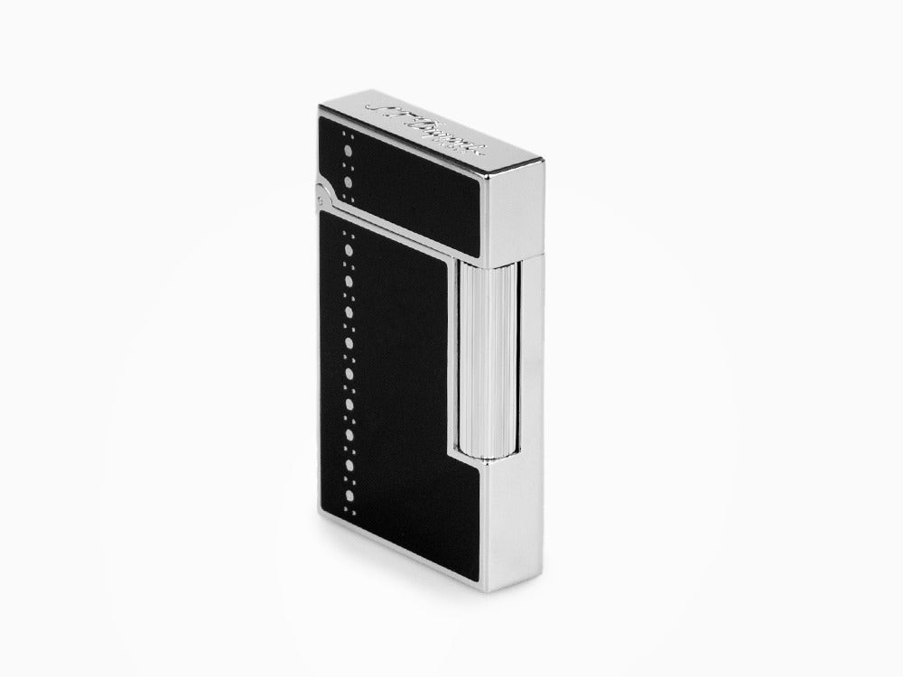 S.T. Dupont Ligne 2 Derby Lighter, Lacquer, Palladium trim, Black, 016434