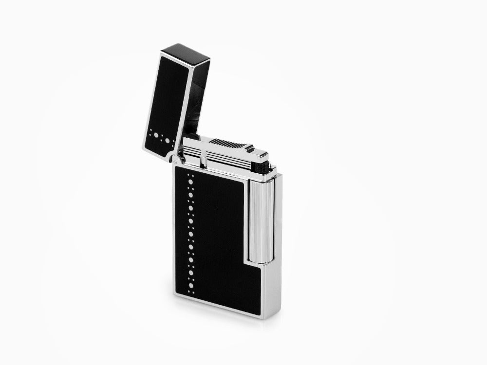 S.T. Dupont Ligne 2 Derby Lighter, Lacquer, Palladium trim, Black, 016434