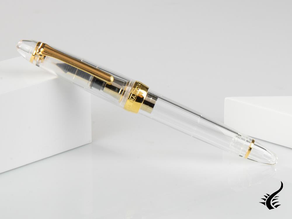 Sailor 1911 Large Series Fountain Pen, Demonstrator, 24k Gold Trim