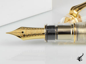 Sailor 1911 Large Series Fountain Pen, Demonstrator, 24k Gold Trim