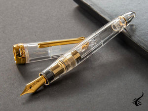 Sailor 1911 Large Series Fountain Pen, Demonstrator, 24k Gold Trim